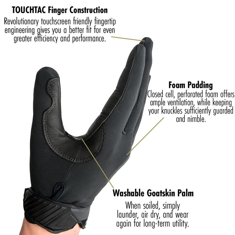 First Tactical Men's Medium Duty Padded Gloves, Black, Medium