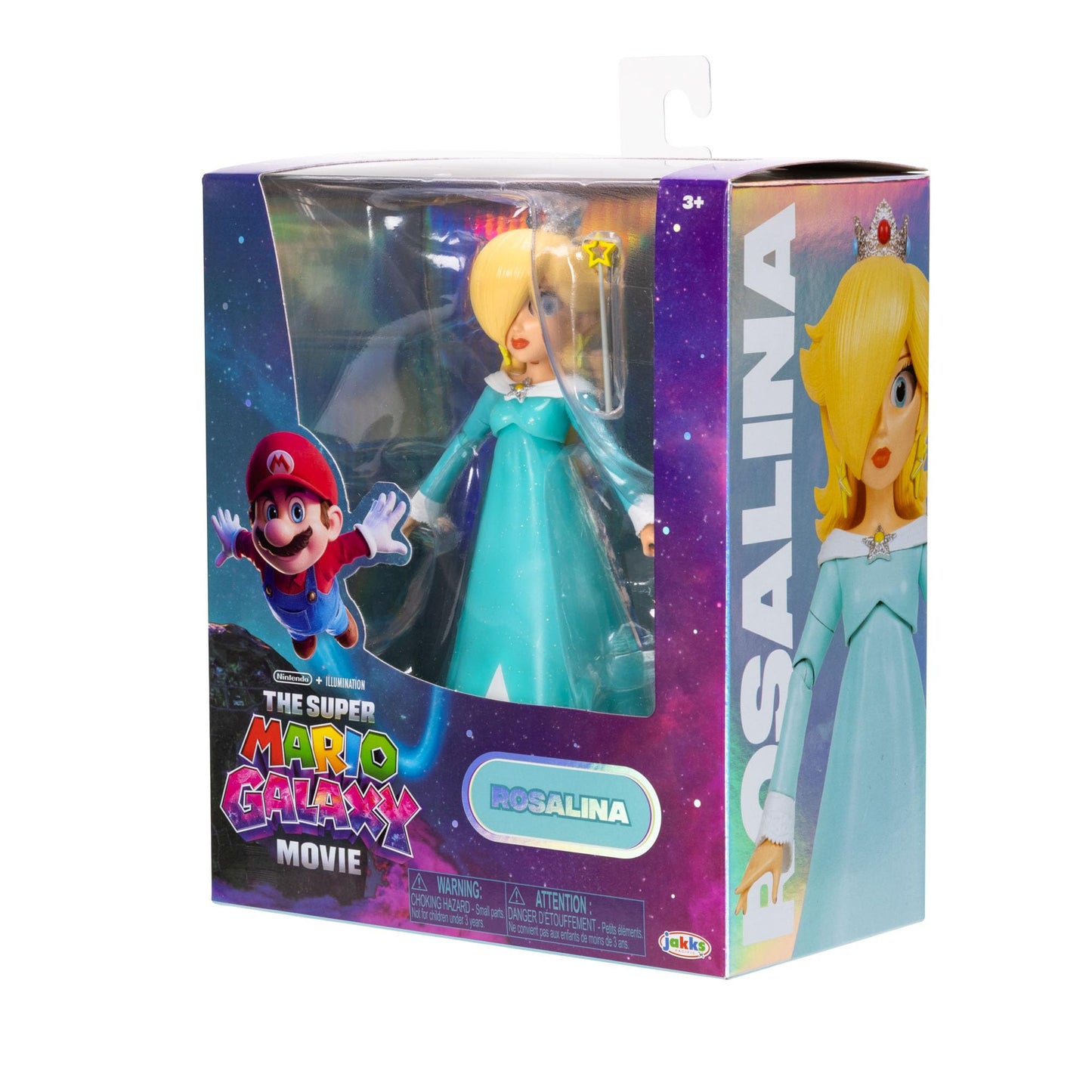 The Super Mario Galaxy Movie 5” Action Figures Series 1 – Rosalina Figure with Wand and Clear Stand Accessories - Premium Details 10 Points of Articulation