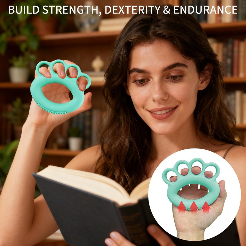 6 Pack Finger Exerciser Rings (10–60 lb) – Hand Grip Strength Trainer Set for Finger, Hand & Forearm Workout – Silicone Resistance Rings for Therapy, Recovery, Stress Relief, Musicians & Climbers