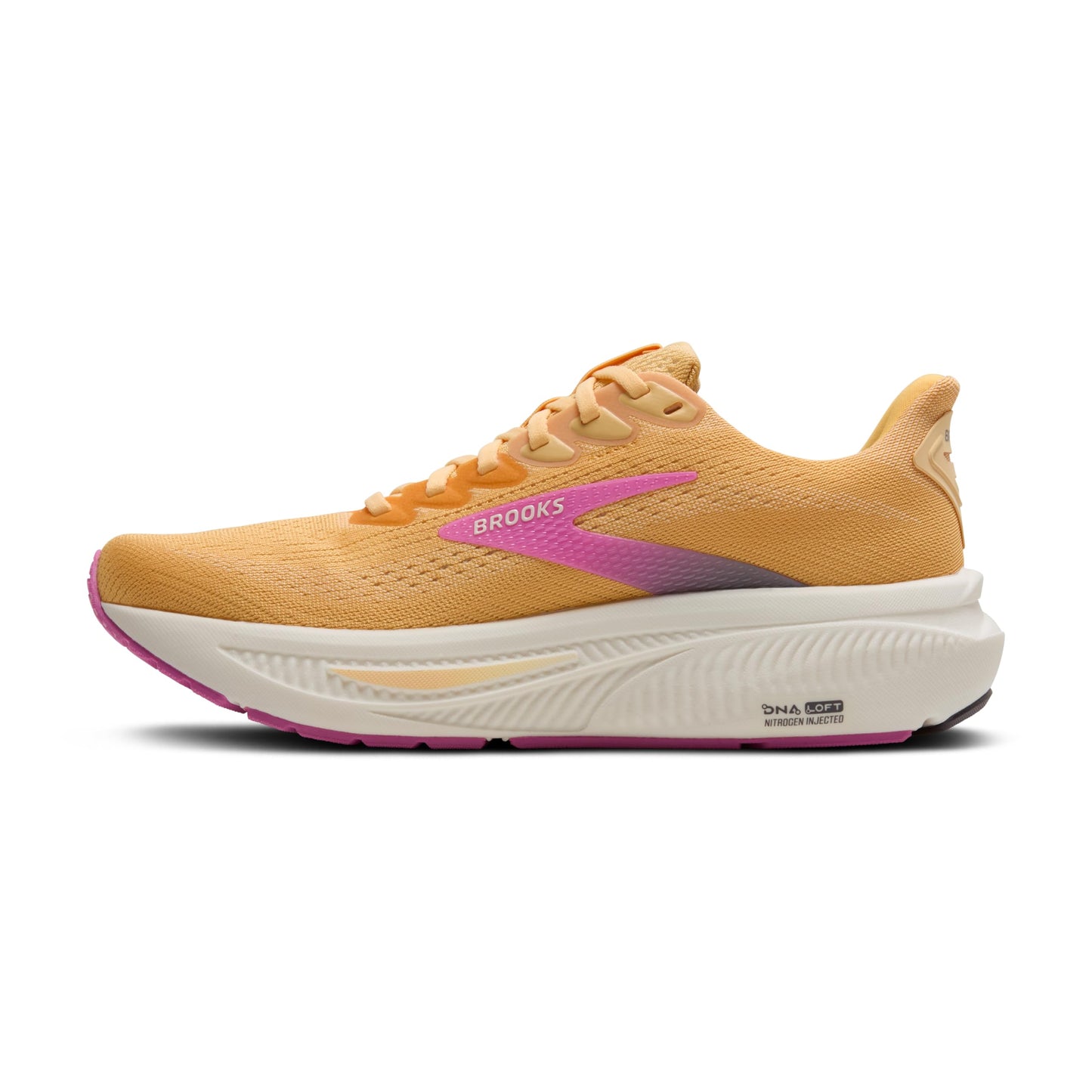 Brooks Women’s Ghost 17 Neutral Running Shoe - Apricot/Grey/Pink - 11 Medium