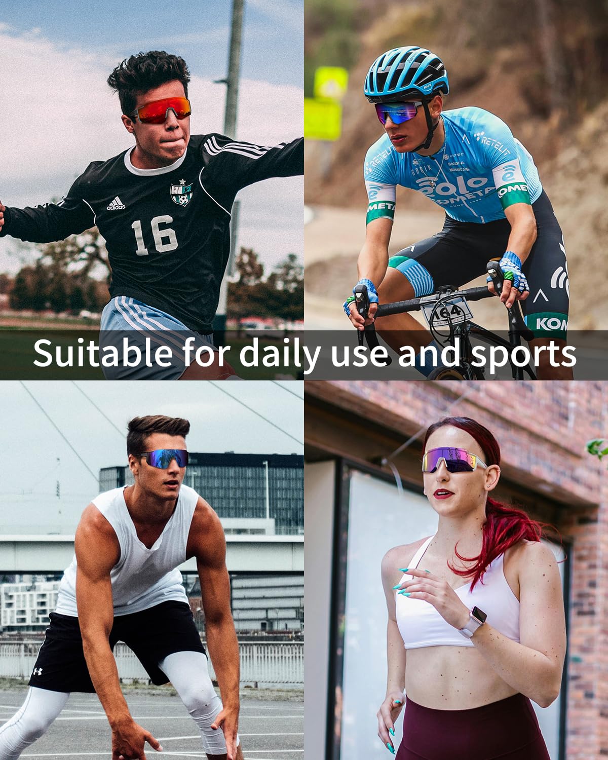 Rosemal Polarized Sports Sunglasses for Men Women Youth Baseball Running Cycling Driving Fishing Tennis Golf Motor TAC UV400 TR90