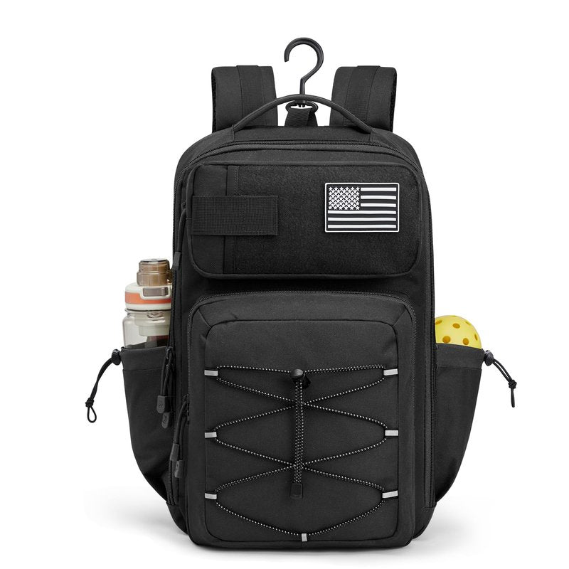 G4Free Pickleball Bag Fits 2 to 6 Paddles, Large Pickleball Backpack with Fence Hook for Men and Women(Black)