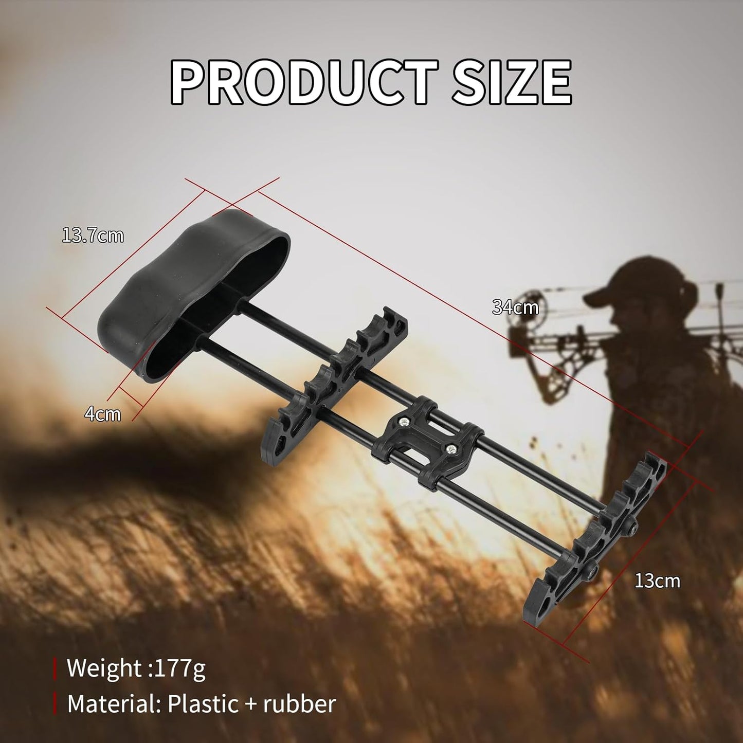 Lightweight Compound Bow Quiver - 5 Arrow Holder with Rubber Gripper & Quick Release System for Archery Shooting Practice