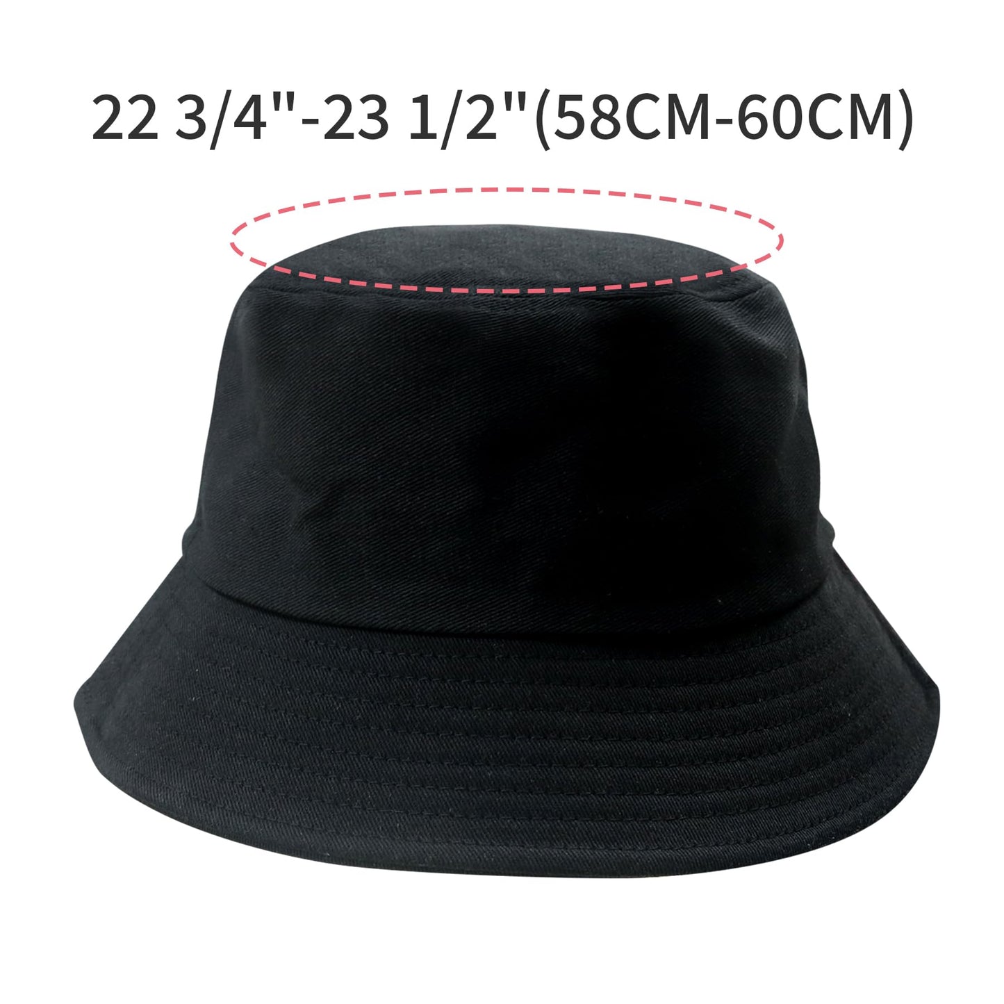 NPQQUAN Bucket Hats for Men Women Packable Foldable Sun Hats for Women Beach Travel Cap Black
