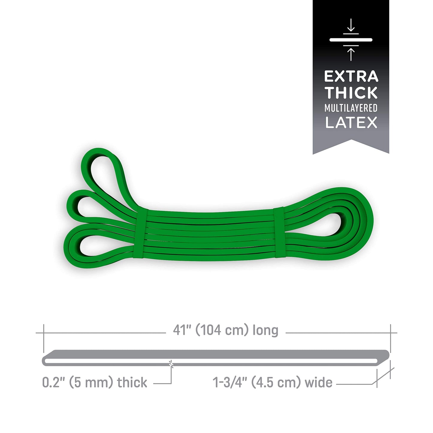 THE X BANDS Long Resistance Bands - Squat Bands - Booty Band - Pull Up Bands - Loop Bands - Fitness Bands Resistance Long - Rubber Resistance Bands - Extra Strong Resistance Bands - 100 Lb Green…