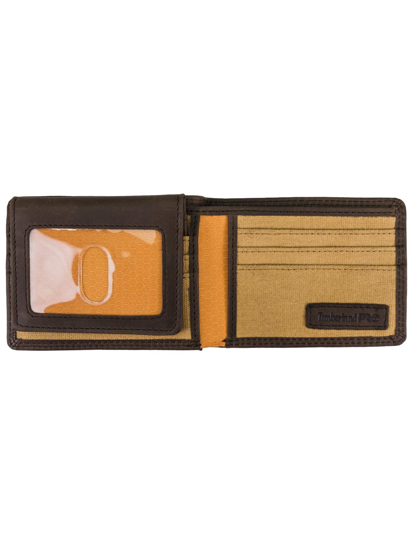 Timberland PRO Men's Slim Leather RFID Bifold Wallet with Back ID Window
