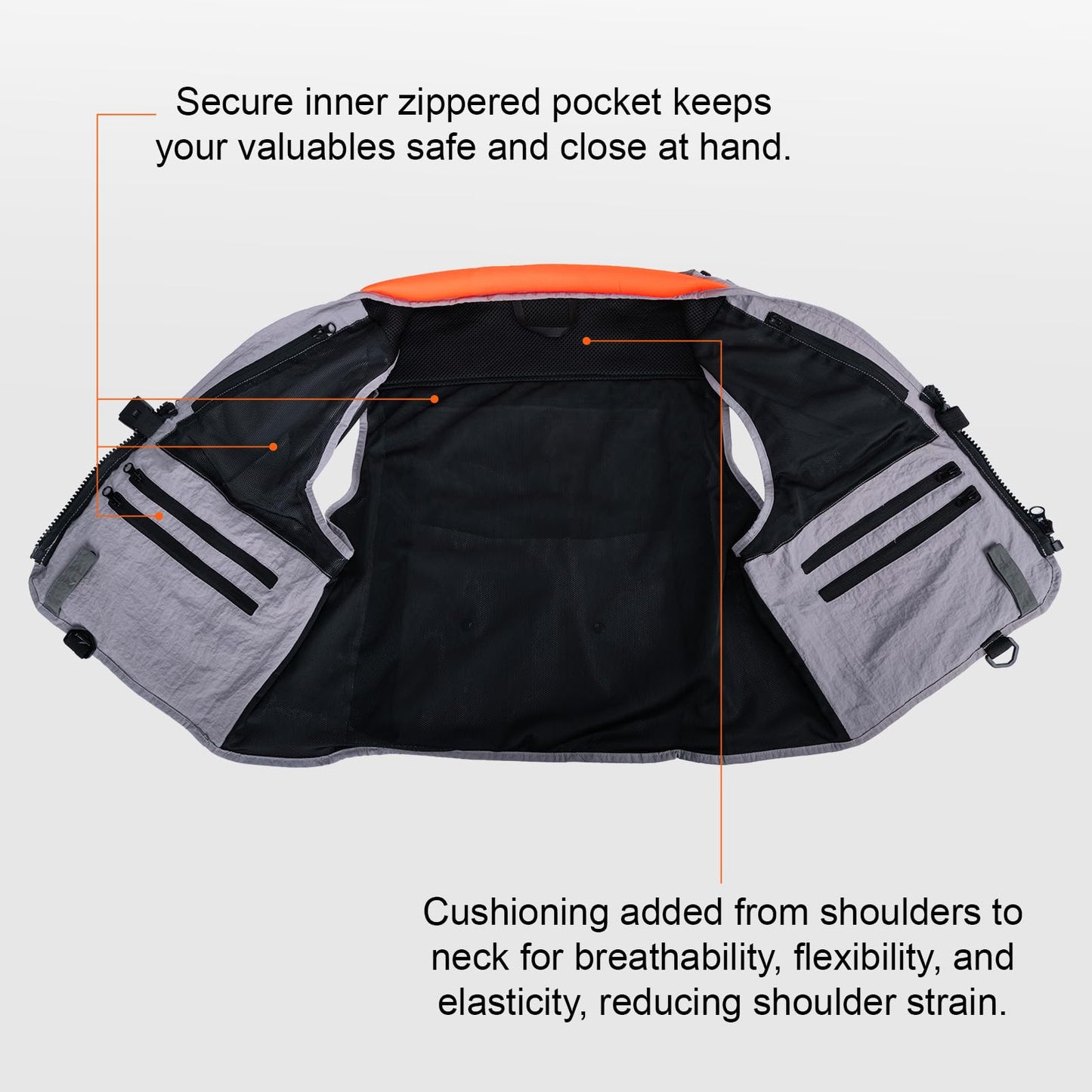 Goture Fishing Vest, Lightweight Breathable Nylon Fly Fishing Vest Pack for Men and Women, 18 Pockets Vests with Dedicated Quick-Access Line Pocket, Waistcoat Jacket for Outdoor Activities