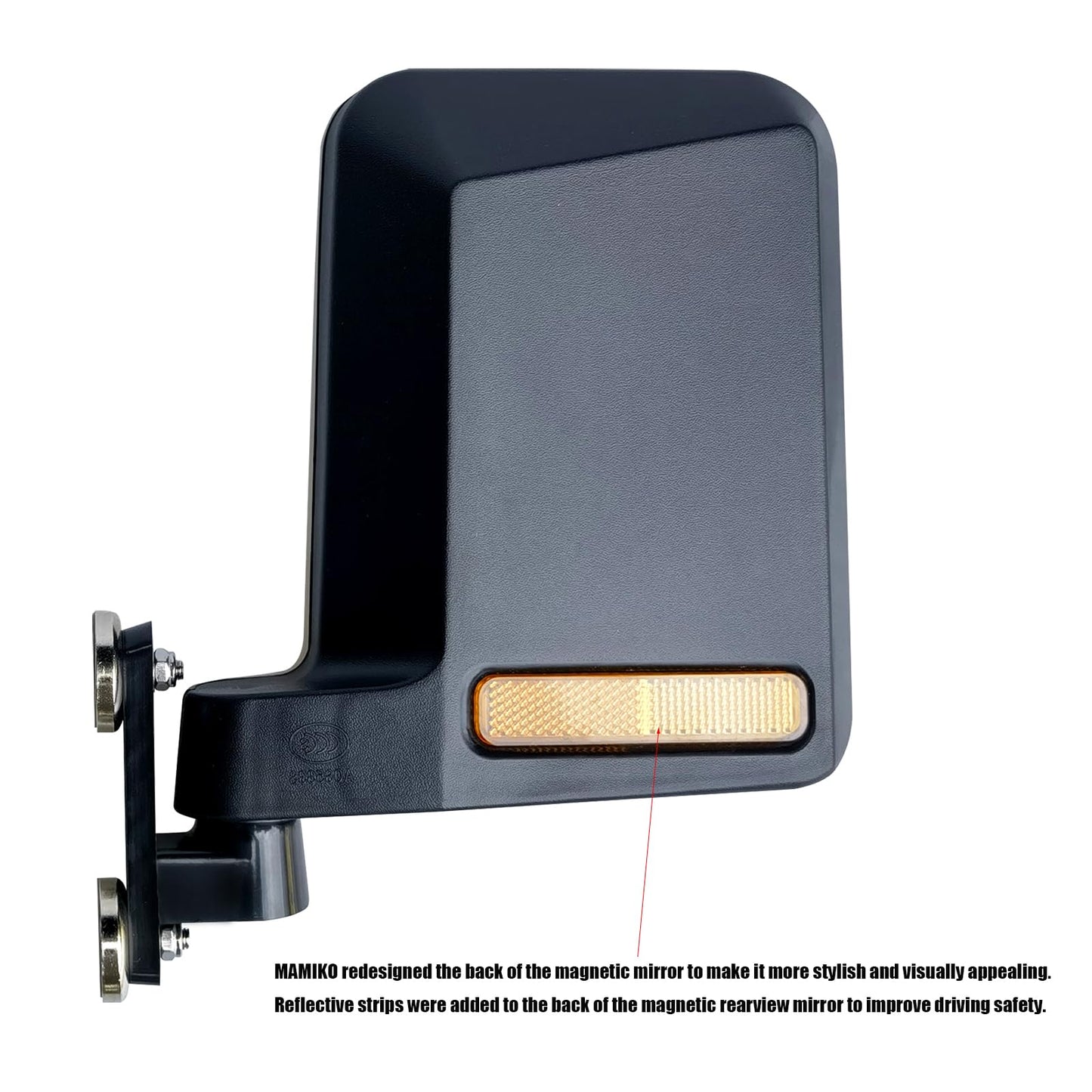 Mamiko Universal Magnetic Golf Cart No-Drilling Side Mirrors Compatible with EZGO Yamaha Club Car Railing Magnet Tractor Mirror Side View for Kubota - Plug and Play