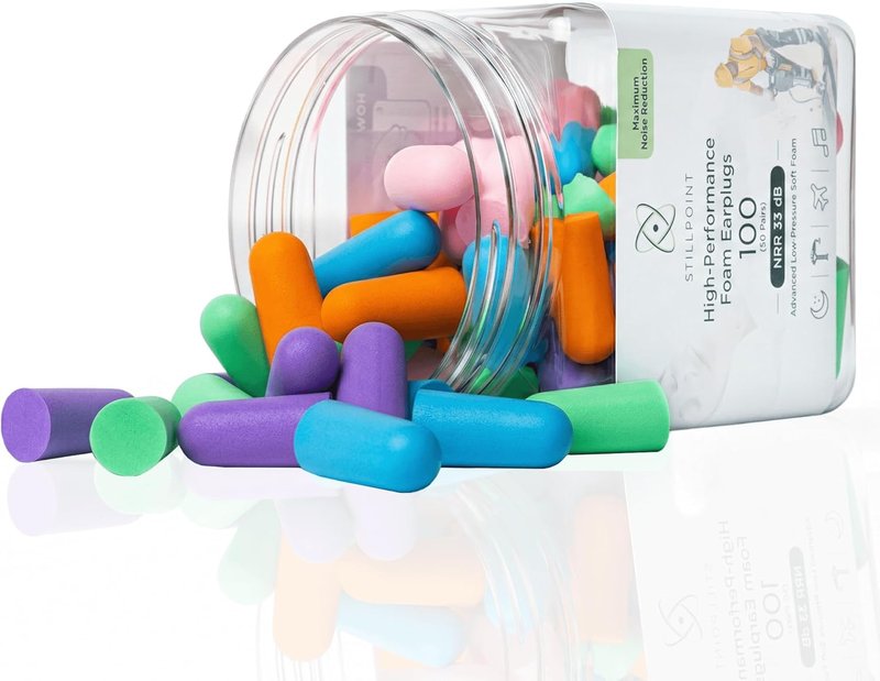 Soft Foam Earplugs - 33 dB NRR | Maximum Protection for Sleeping & Loud Environments - 50 Pairs (Neon)