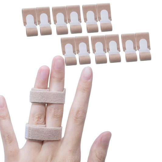 Finger Buddy Wraps - 12 PCS Finger Loop Tapes for Broken, Jammed, or Swollen Fingers | Splint Brace for Joint Support
