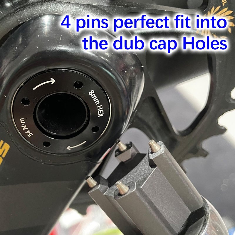 ATUECHUE Dub Cap and Remove Tool for SRAM BB30, Portable Bike Crank Arm Cover Remover Tool Compatible with SRAM Dub Self- extracting Crankset Arm Cap, Non-Round Design Easy Insertion