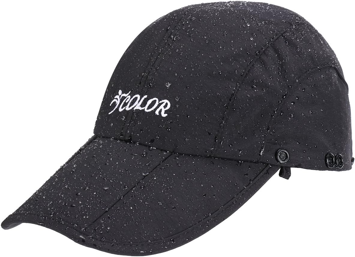 icolor Sun Hat - UPF 50+ Foldable Sun Protection Hat for Men & Women | Neck Flap & Ponytail Design