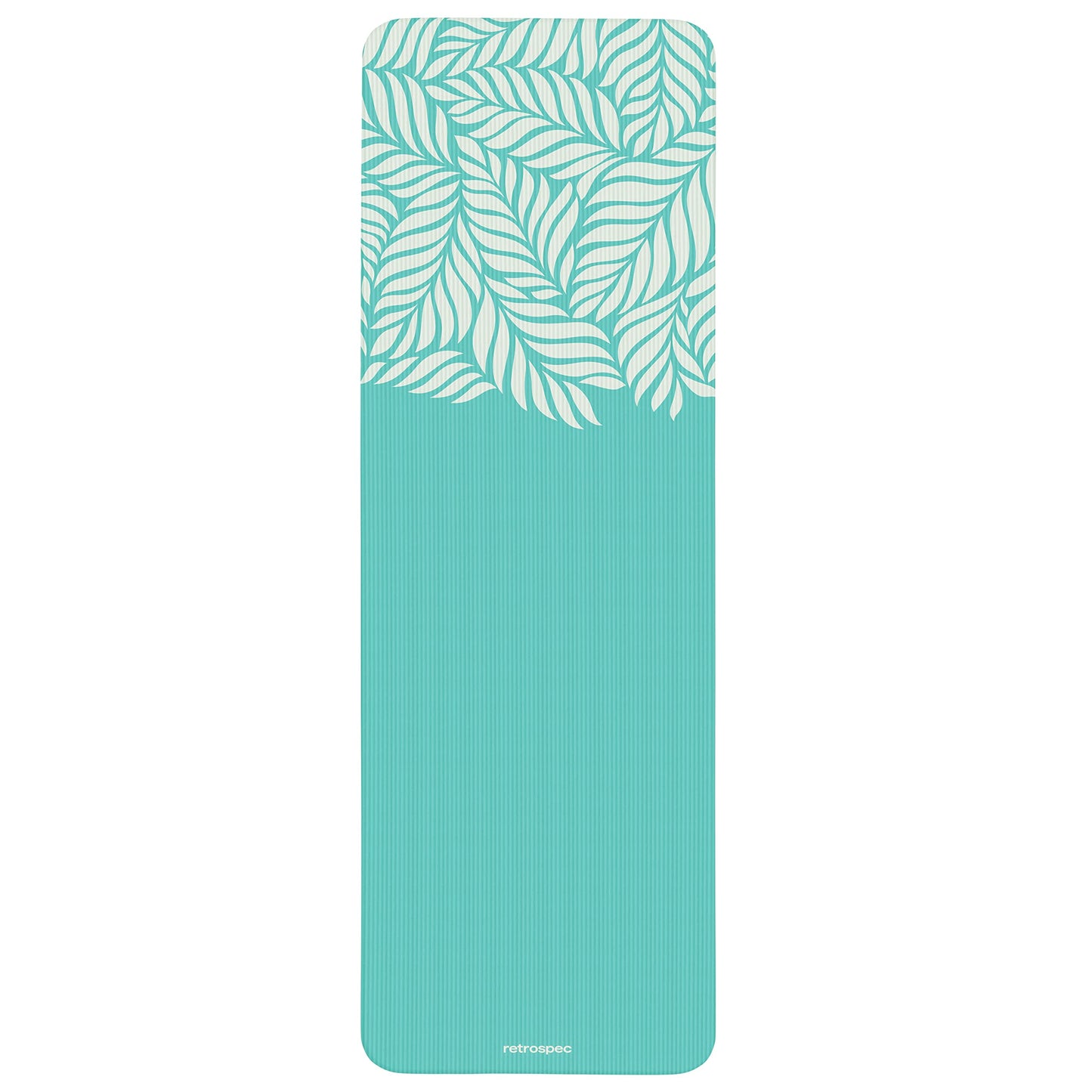 Retrospec Solana Yoga Mat 1/2" Thick w/Nylon Strap for Men & Women - Non Slip Excercise Mat for Yoga, Pilates, Stretching, Floor & Fitness Workouts, Blue Lagoon