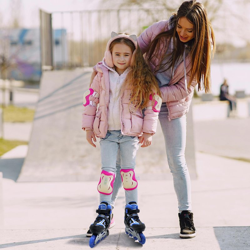 Kids Inline Skates for Boys and Girls Ages 6-12, Adjustable Beginner Skates with Light Up Wheels for Kids Youths Teen