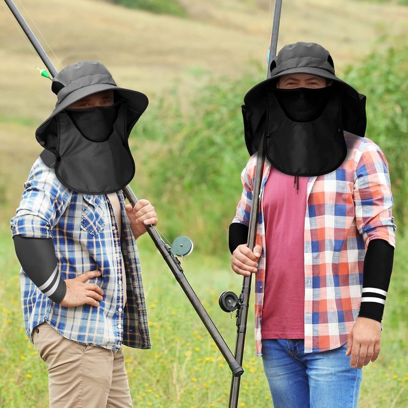 Berlune Sun Hats for Men & Women - 6-Piece UV Protection Set | Wide Brim Fishing, Hiking & Gardening
