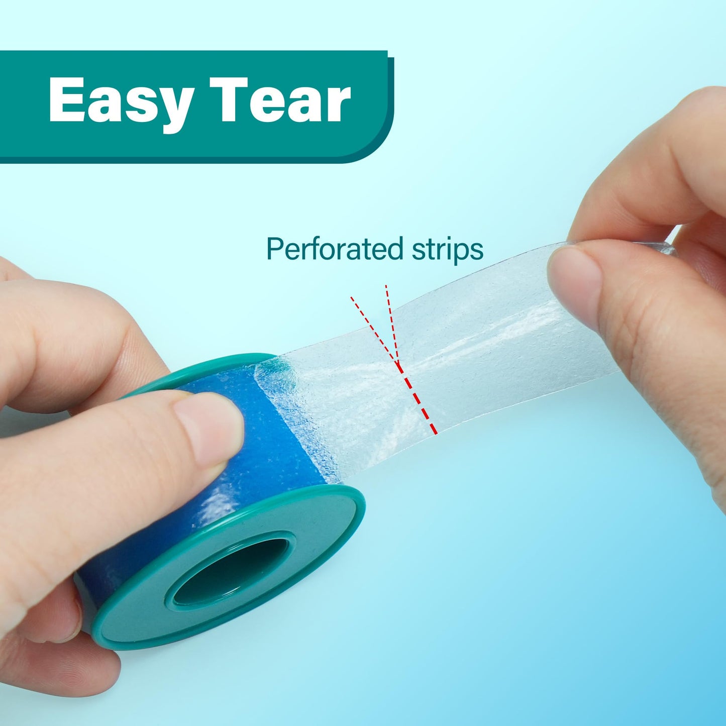 LotFancy Medical Silicone Tape, 2Rolls 1”×5.5 Yds, Waterproof Adhesive Surgical Tape, Soft Skin Tapes for First Aid, Wound, Bandage and Sensitive Skin