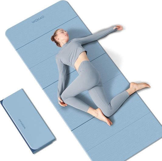7-Fold Yoga Mat - Compact Non-Slip TPE Folding Exercise Mat | 70"x24", 1/2 Inch Thick, Lightweight for Travel & Home Gym