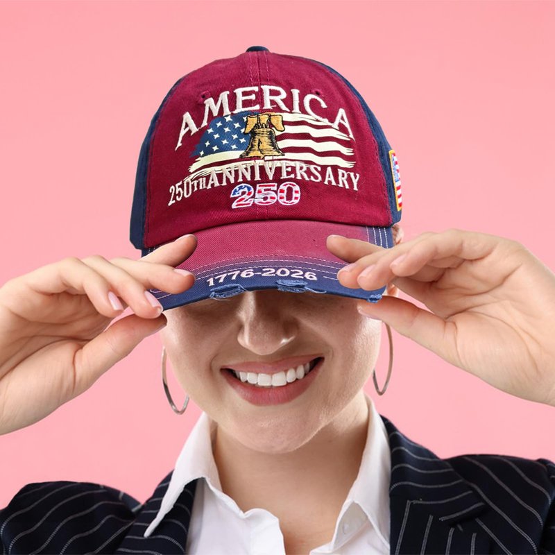 250th Anniversary USA Hat, 250 Year American Patriotic Retro Baseball Caps, United States Cap America Freedom Gifts Men Women (1 Pc)