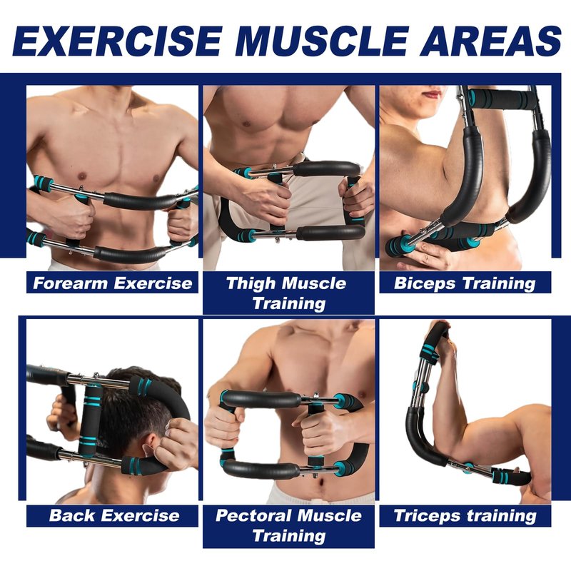 Pro-Grade Twister Arm Trainer- 30-100lb Arm Chest Exerciser with 4 Spring for Men & Women, Portable Adjustable Resistance Chest Workout Equipment with Anti-Slip Grips for Home Gym Strength Training