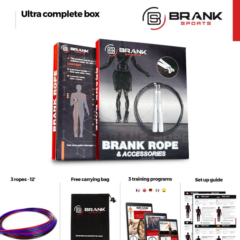 Speed Rope Set - 3 Steel Cables for CrossFit & Fitness | Ideal for Boxing & Double Unders | Unbreakable Handles