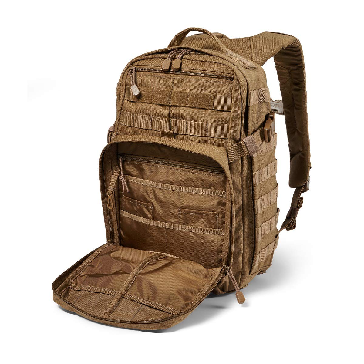 5.11 Tactical Backpack – Rush 12 2.0 – Military Molle Pack, CCW and Laptop Compartment, 24 Liter, Small, Style 56561, Kangaroo