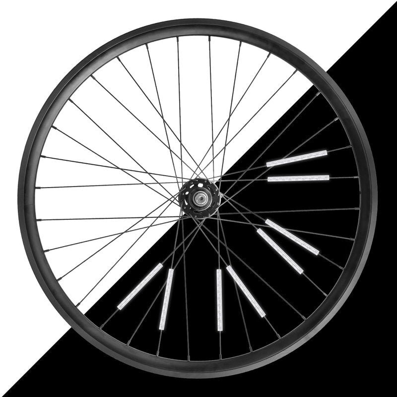 HARFINGTON 72pcs Bike Reflective Spoke Skins 0.2" Plastic Bicycle Spoke Reflectors Spoke Covers Trim Wrap Wheel 360°Visibility for Road Mountain Bike Motorcycles Decoration, Purple