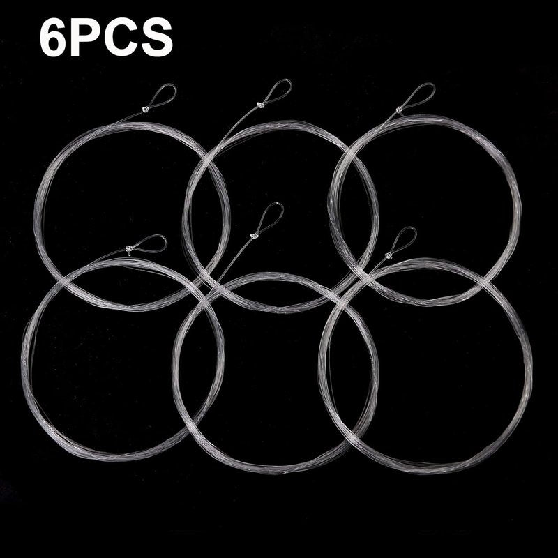 Maxcatch Fly Fishing Tapered Leader Line - 6 Pack with Pre-Tied Loop | Abrasion Resistant, Low Memory, 7.5ft-15ft, 0X-7X