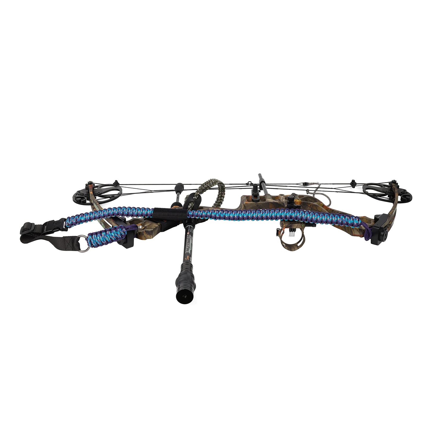 SUNYA Paracord Compound Bow Sling with V2 Upgraded Magnetic Connection System. Lightweight Hands Free Shoulder Carrying Sling for Bow Hunting, Field Archery and 3D (Atractaspis)