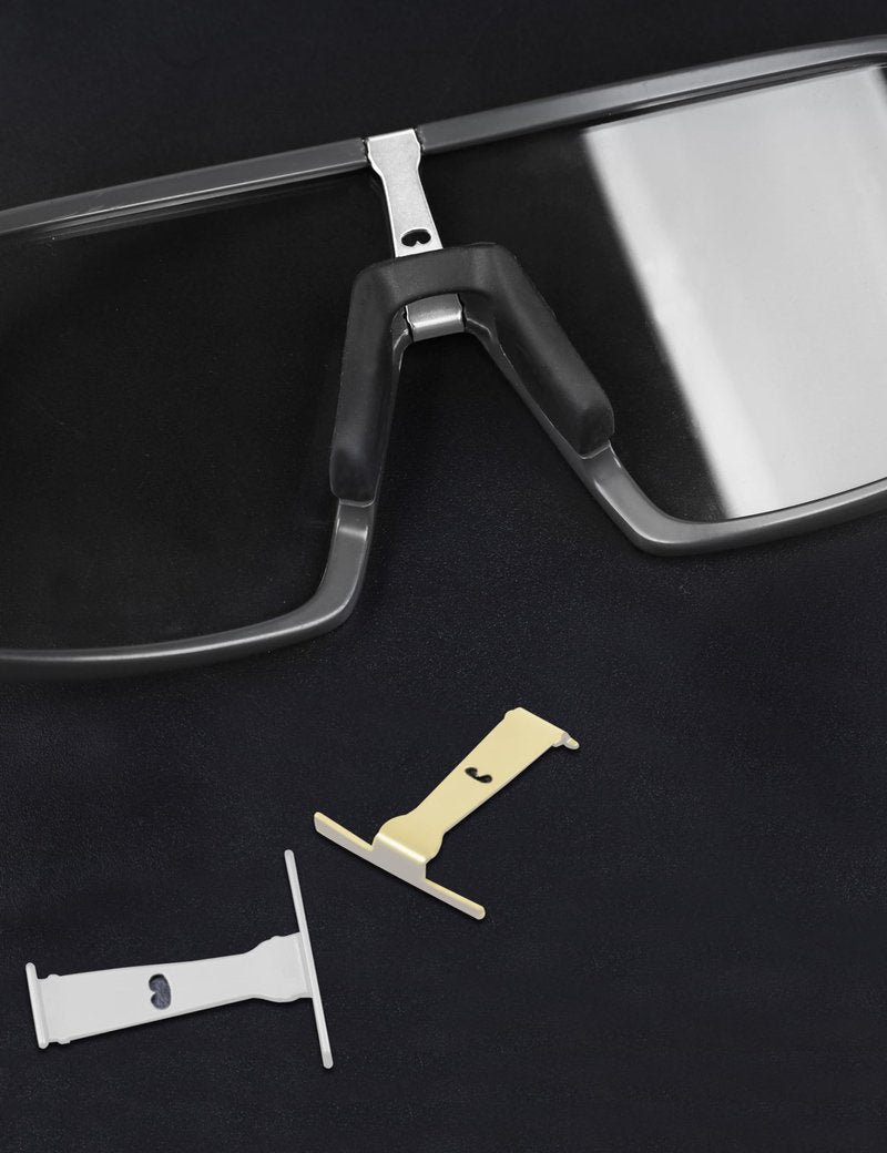 MYCOURAG Metallic Replacement Wicket for Oakley Sutro OO9406/Sutro Asian Fit OO9406A/Sutro S OO9462 Sunglasses - Gold+Silver