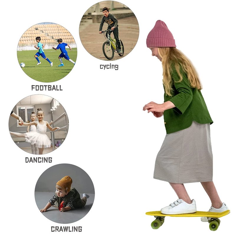 ONTYZZ Kids Knee Sleeve 1 Pair kids Knee Pads Stretchy Child Knee Bandage Support Children Knee Support for Sports Dance Black/S