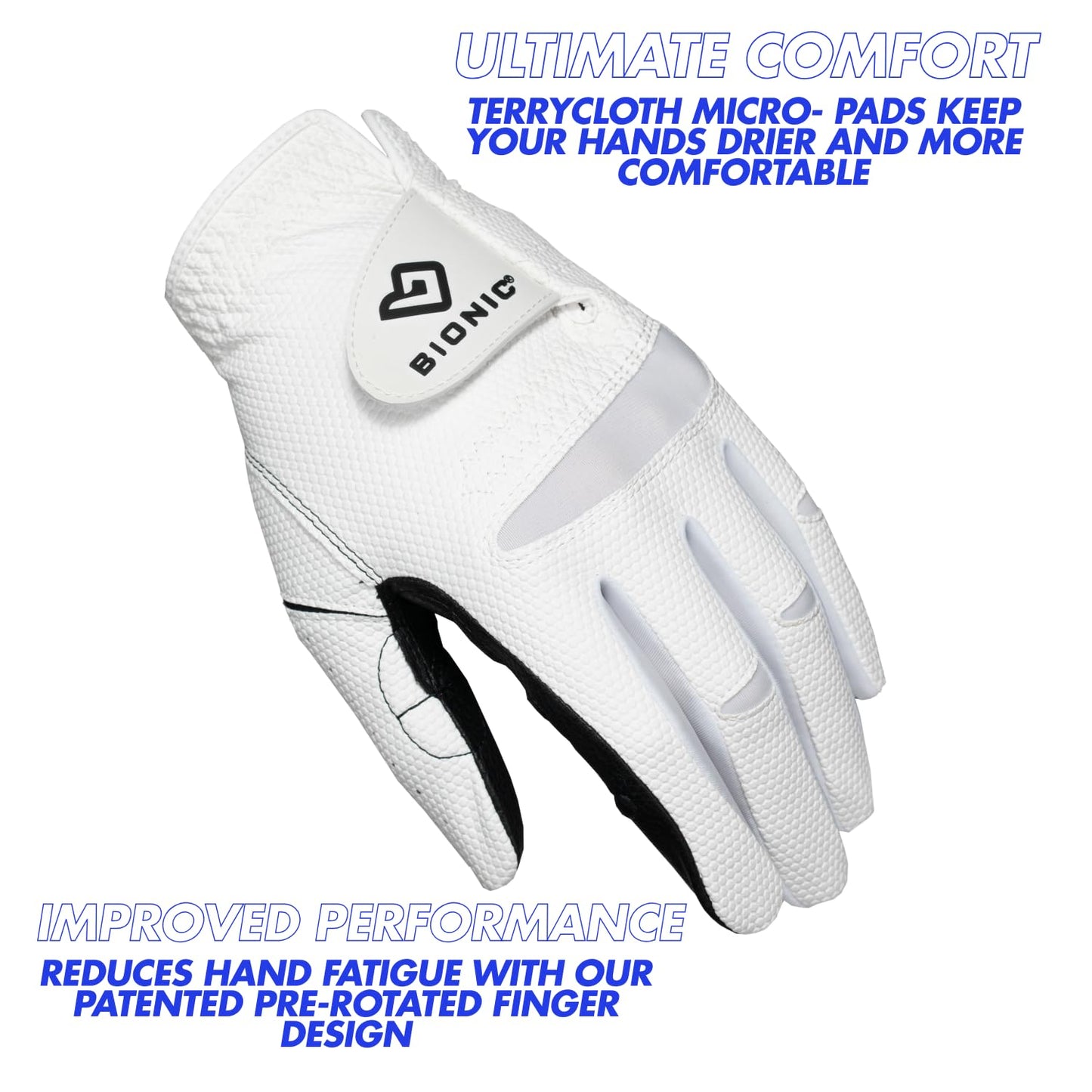 Bionic Men's RelaxGrip 2.0 Golf Glove, 2.0 DX, Left Hand, Medium
