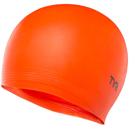 TYR Unisex Adult Black Cap, Florescent Orange