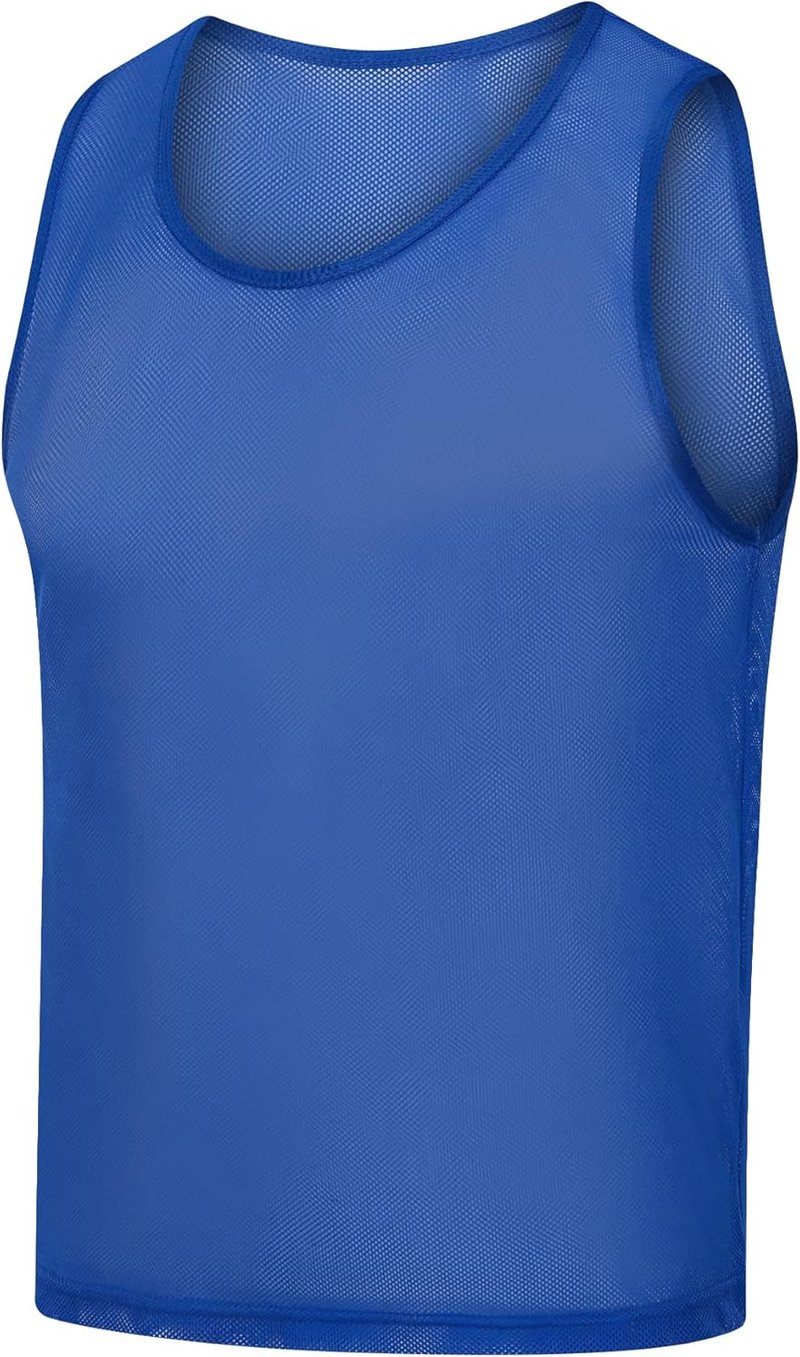 Scrimmage Vests - Team Practice Jerseys for Kids & Adults | 12 Pack for Soccer, Football, Basketball