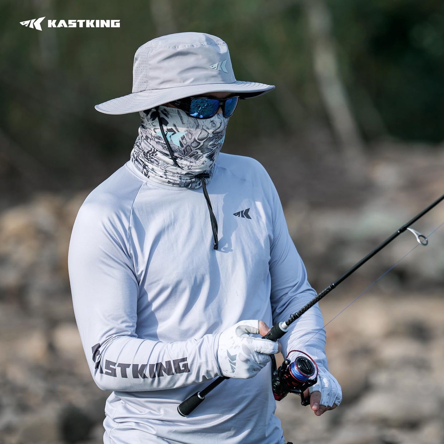 KastKing Sol Armis UPF 50 Boonie Hat - Sun Protection Hat, Fishing Hat, Beach & Hiking Hat, Paddling,Formal Gray