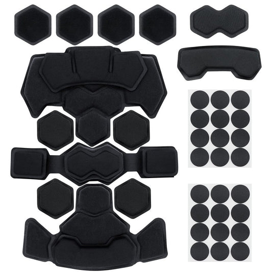 AOUTACC Tactical Airsoft Helmet Padding,Helmet Replacement Memory Foam Padding Kits Set,Protective Cushion Buffer Pad for Fast MT MICH IBH AF ACH Helmet (Fourth Generation,BK)