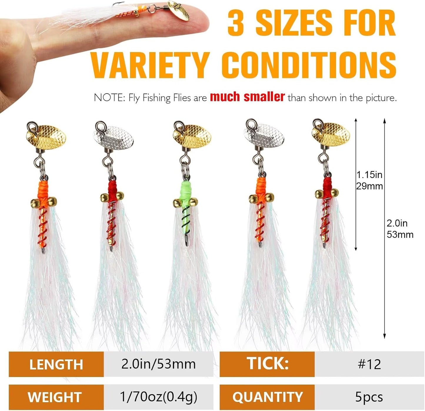 Dovesun Fly Fishing Lures - Wet Flies for Bass, Sunfish, Pike & Trout | 5PCS/10PCS Set