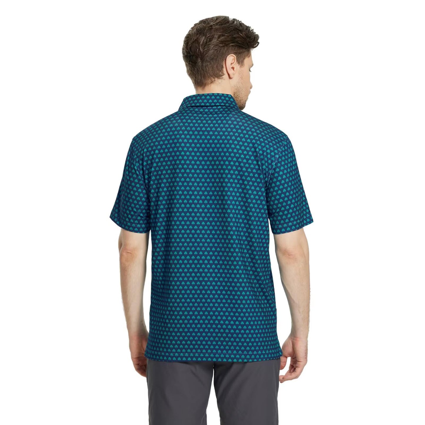M MAELREG Golf Shirts for Men Dry Fit Print Patterns Performance Moisture Wicking Mens Polo Shirts Short Sleeve