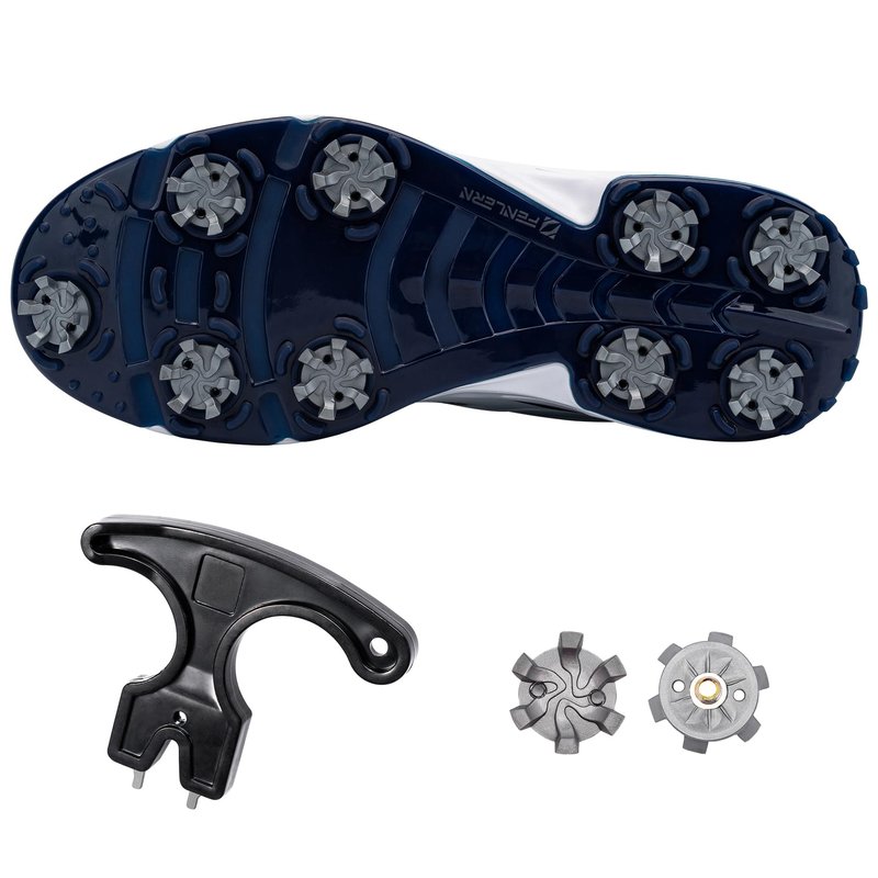 FENLERN Golf Shoe Spikes Cleat Metal Thread Screw 6mm Dia, Grey