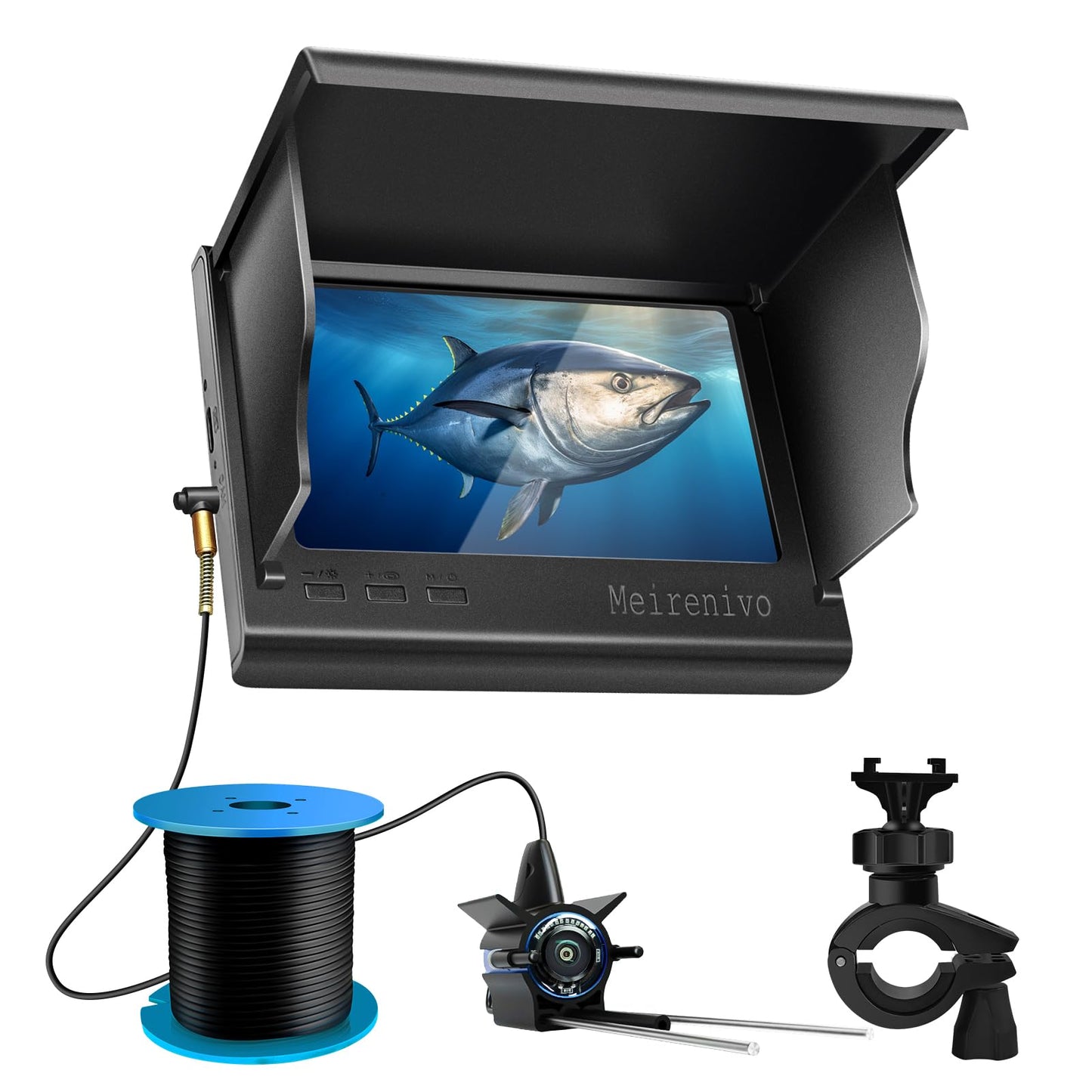 Camera for Fishing Underwater Fishing Camera with 100ft Cable,4.3 Inch IPS Display,Infrared Night Vision,220° Wide Angle IP67 Waterproof,1080P HD Imaging for Ice, River and Lake Boat Kayak Fishing