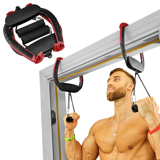 Portable Pull Up Bar for Doorway,P10-First-Generation No Screws Chin Up for Home and Travel Exercise,Red