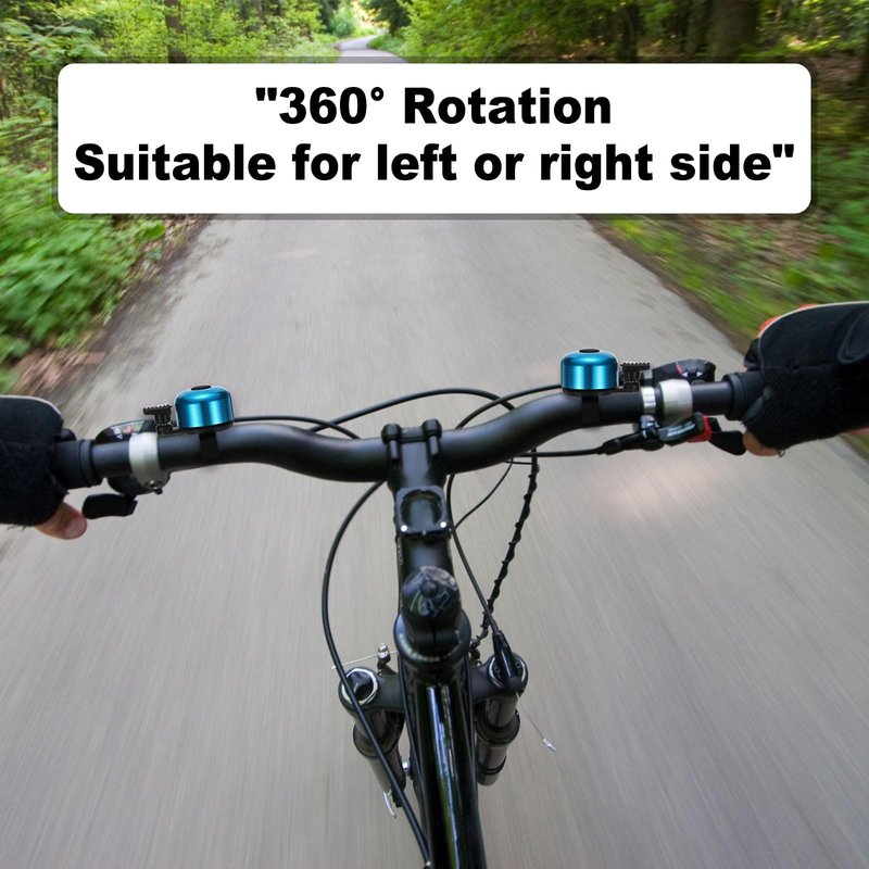 HARFINGTON 2pcs Bike Bell Mini Bicycle Bell with Loud Crisp Clear Sound Bike Ring Bell Aluminum Bike Accessories for Road Adults Children Mountain Bike, Black Red