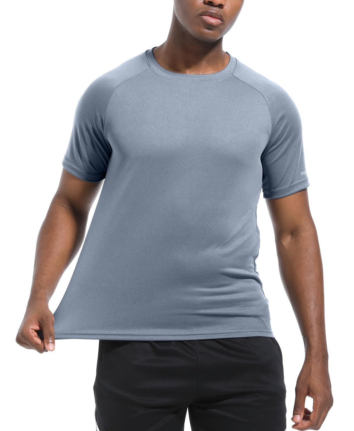 Boyzn Men's 3 Pack Athletic Shirts Quick Dry Short Sleeve Sport T-Shirt Moisture Wicking Workout Shirts Mesh Running Shirts for Men Black/White/Gray-3P06-3XL