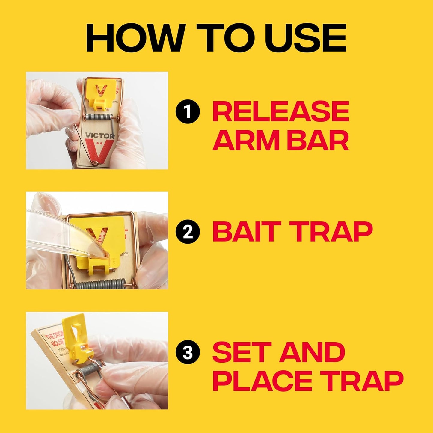 Victor Mouse Traps - Eco-Friendly Wooden Mouse Traps with Plastic Pedal | 12 Pack