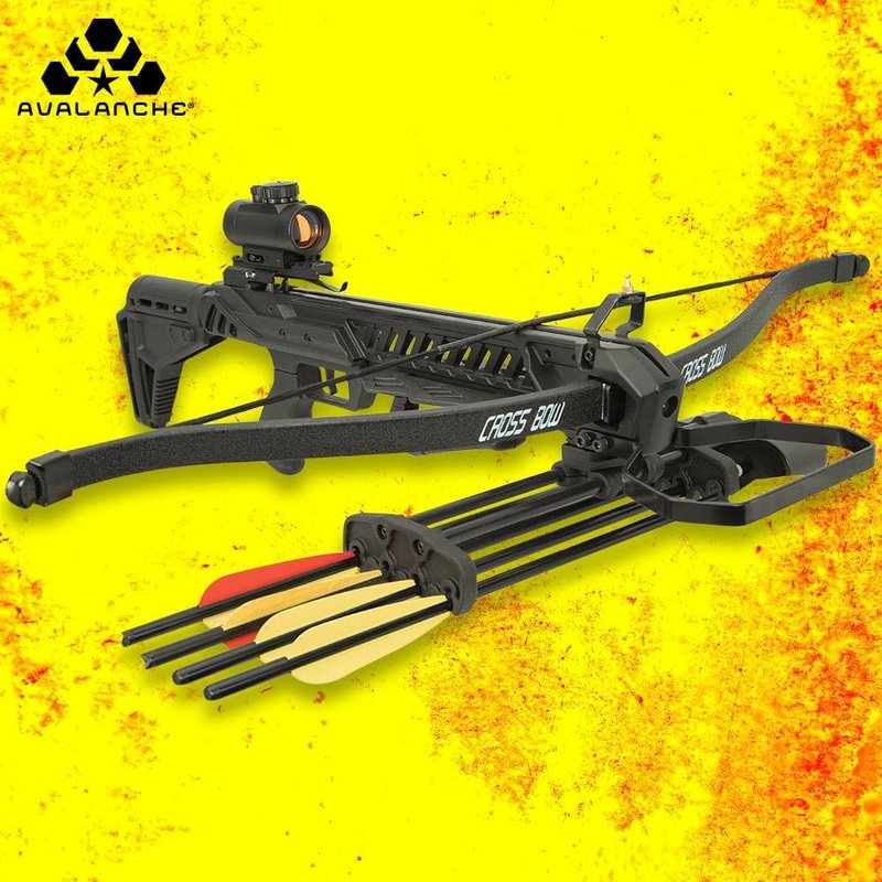 Avalanche Hellhound Recurve Crossbow - 175-Lb Draw Weight, 255 FPS | Includes Scope, Bolts & Quiver