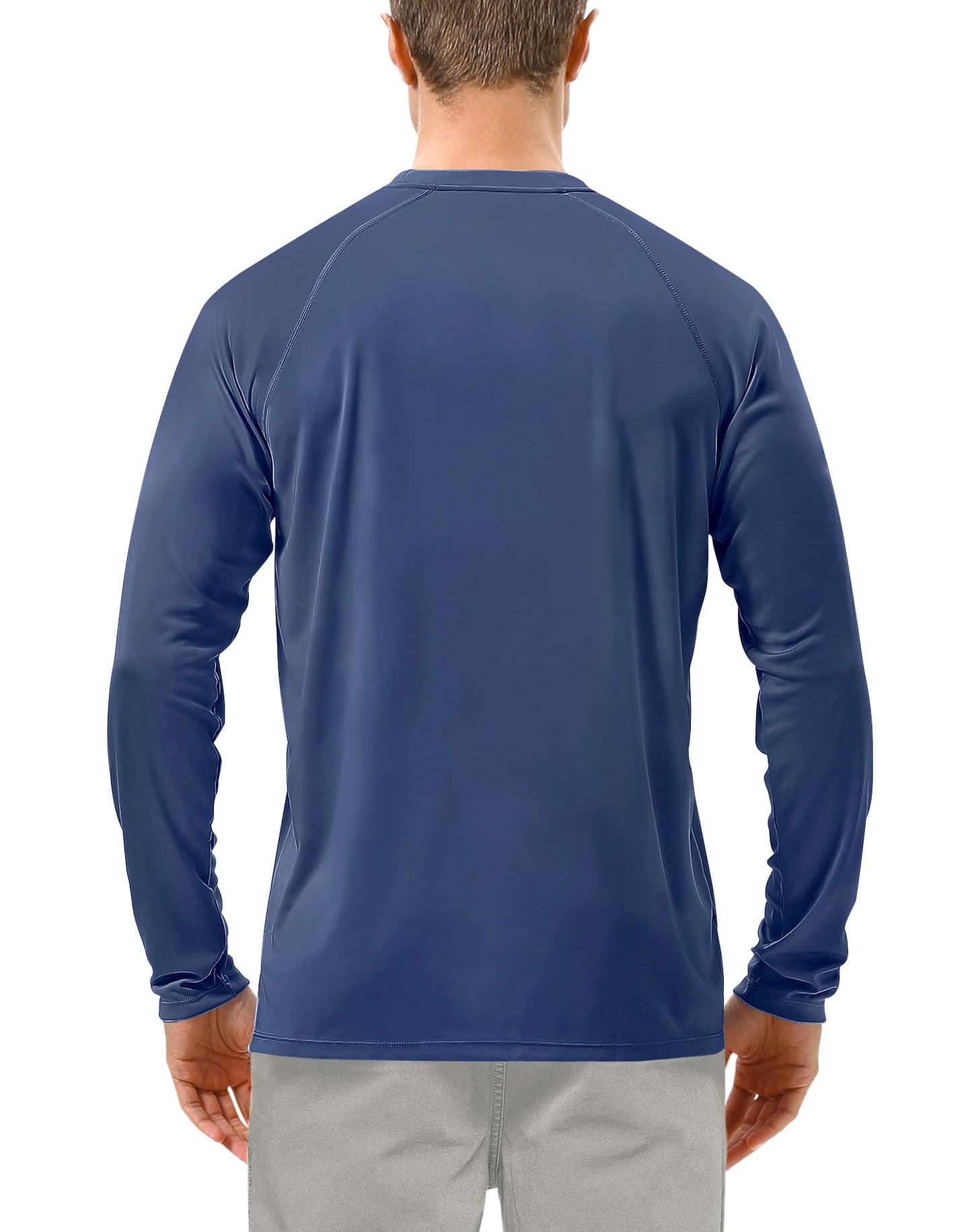 Roadbox Mens UPF 50+ Long Sleeve SPF Diving Rash Guard UV Sun Protection Shirts for Outdoor Fishing Hiking Swimming Running