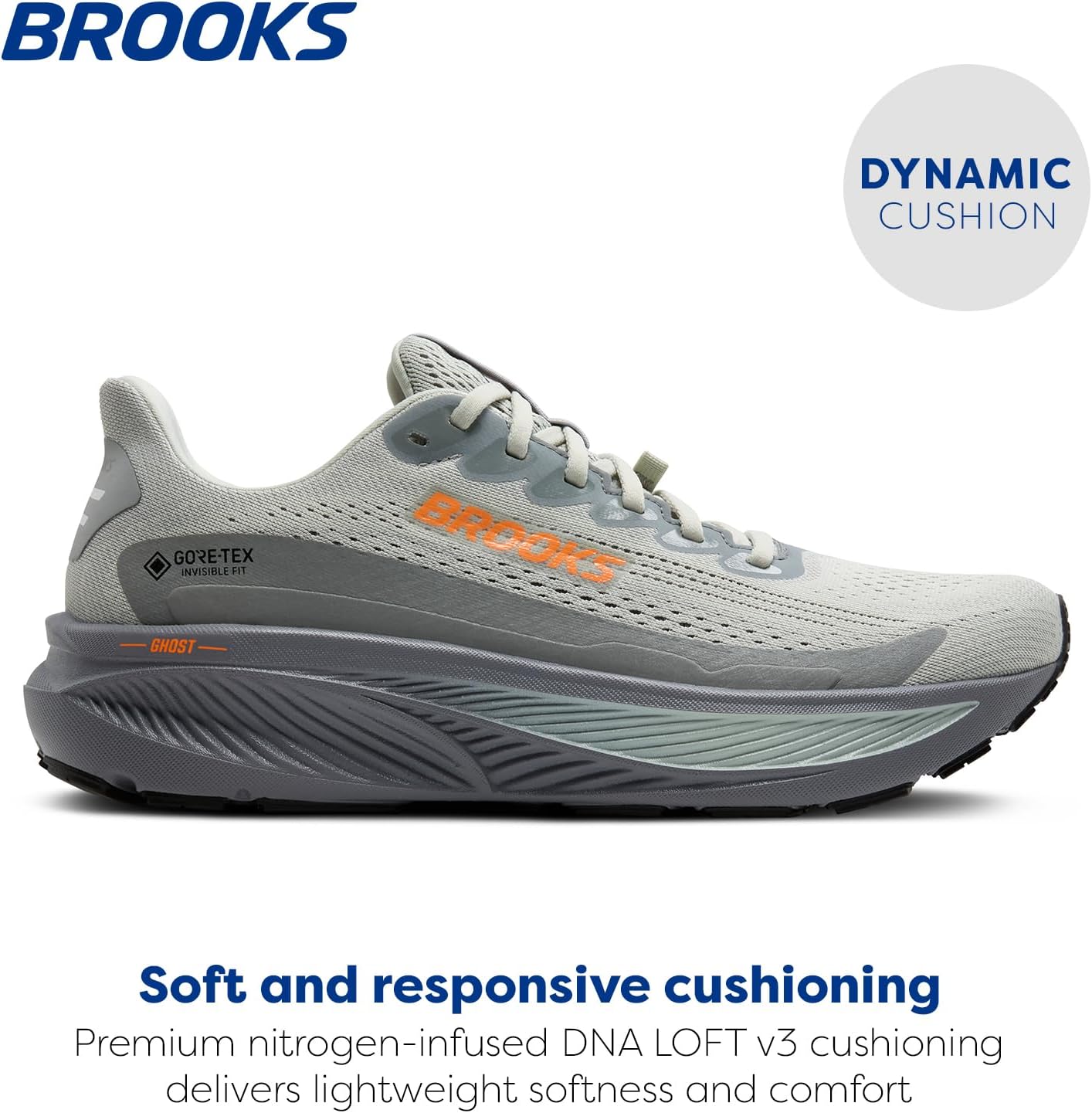Brooks Men's Ghost 17 Running Shoes - Lightweight Comfort & Support | Size Options Available