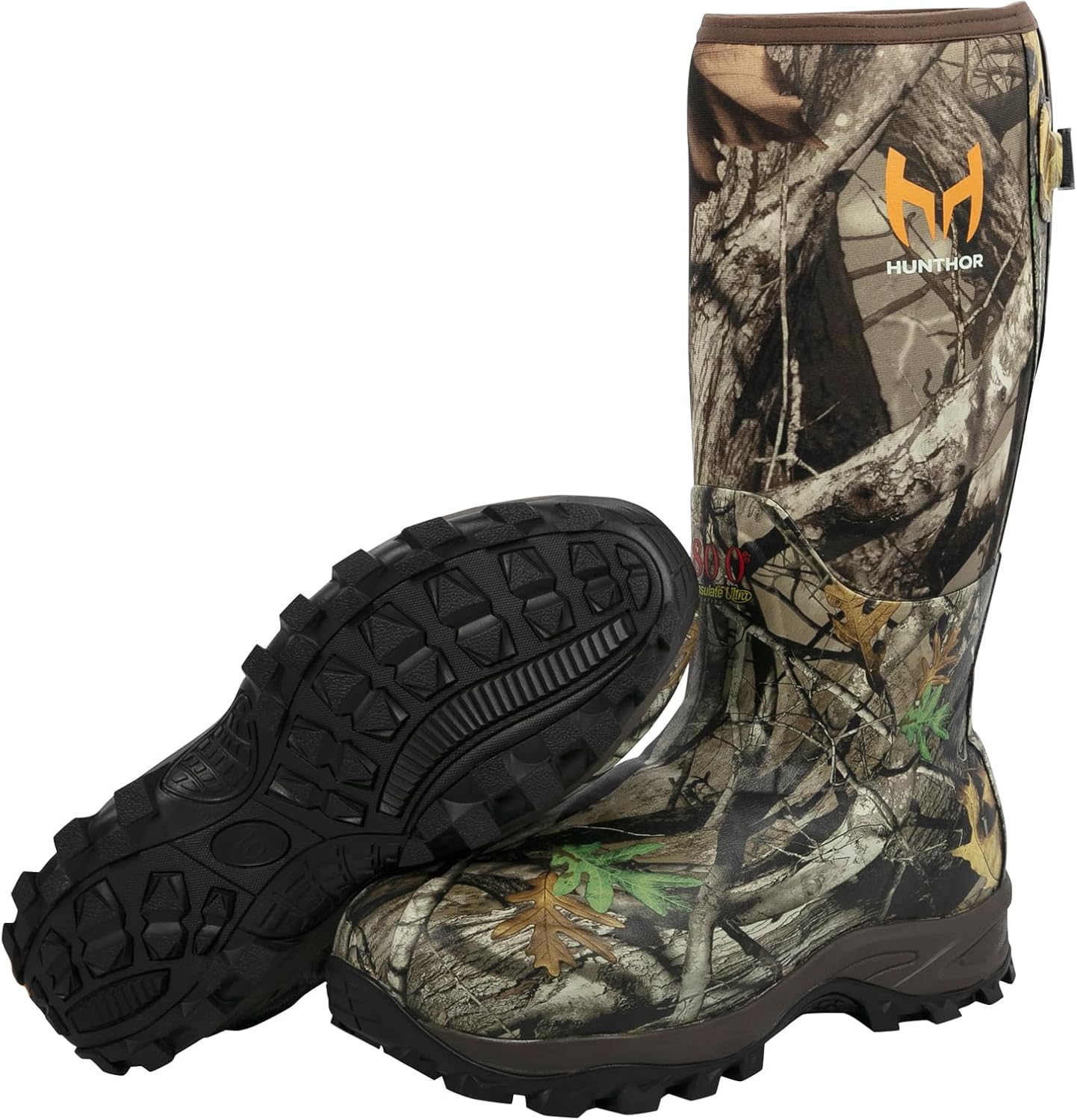 Waterproof Hunting Boots for Men - Insulated 6mm Neoprene Rubber | Next Camo, Size 7-14