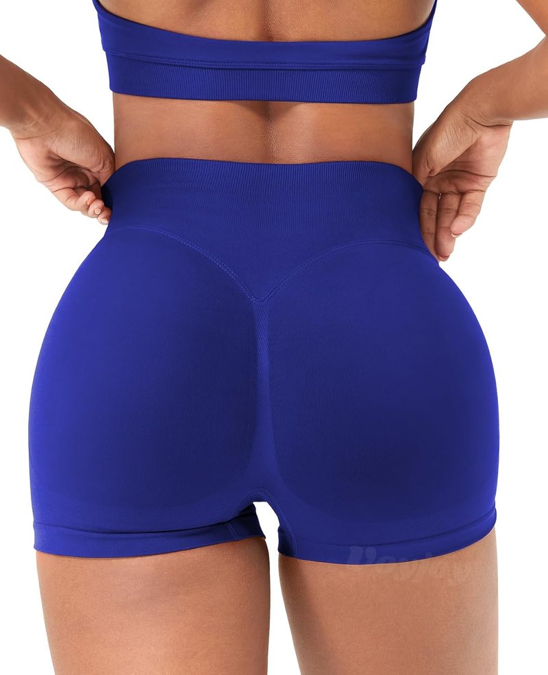 VOYJOY Women's Scrunch Butt Lifting Gym Shorts - Seamless Workout Biker Shorts in 2.5"/3.6"/4.5"/6" Sizes