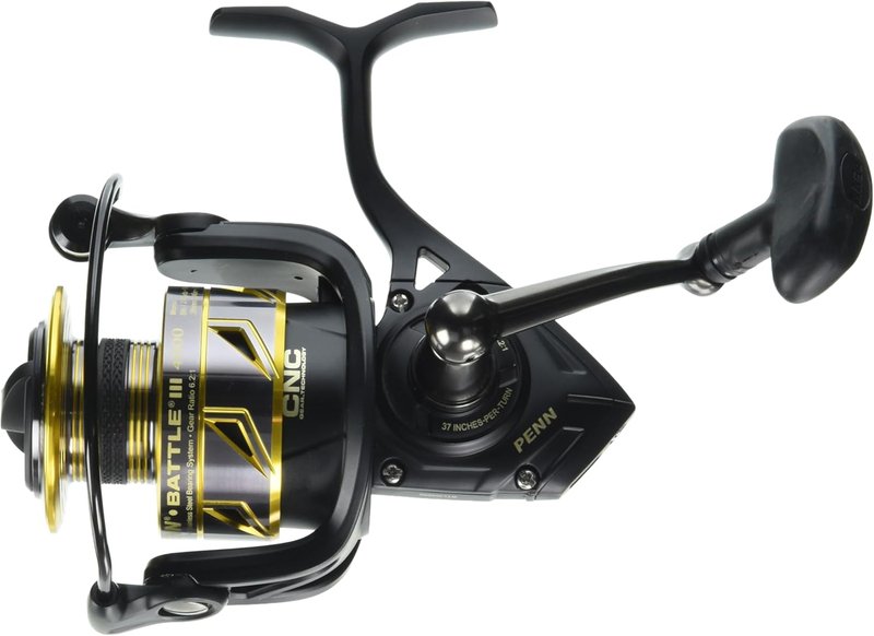 PENN Battle III Spinning Fishing Reel - Durable Lightweight Design for Smooth Casting