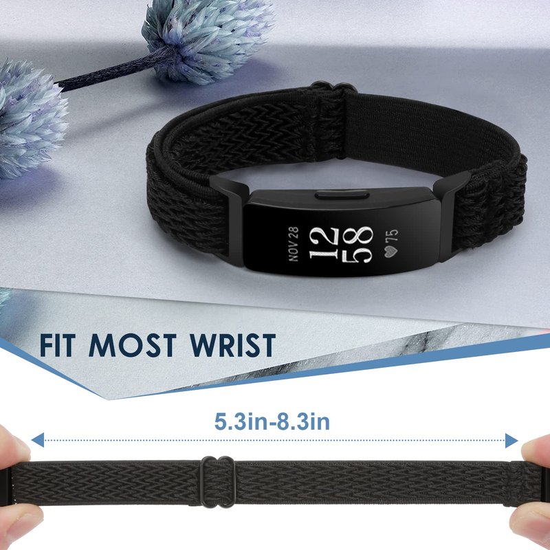 ShuYo 10 PACK Elastic Band Compatible with Fitbit Inspire/Fitbit Inspire HR/Fitbit Inspire 2,Adjustable Nylon Sport Replacement Wristband for Women&Men